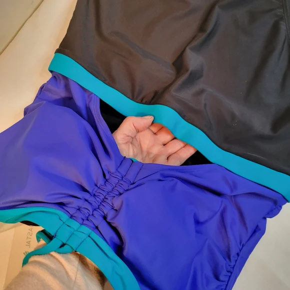 NWT Coastal Blue Women’s Swimsuit Halter Neck Cutout-Front, size L 12-14 - Picture 7 of 7